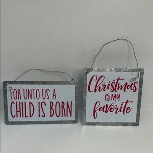 Christmas Ornament Signs by Collins fresh+original Rustic Farmhouse
